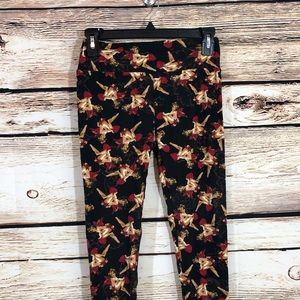 Lularoe cherub angel and hearts leggings NWOT
